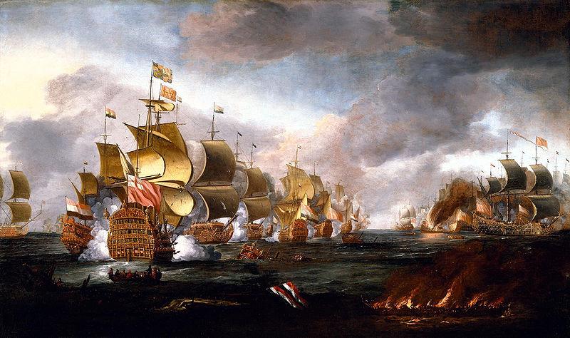 Adriaen Van Diest The Battle of Lowestoft oil painting image